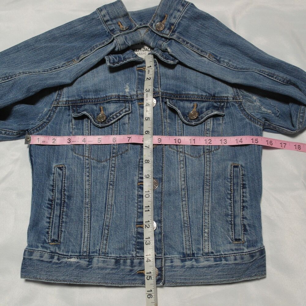 Garage Womens Denim Jacket Button Front Size XS/TP - Picture 6 of 6